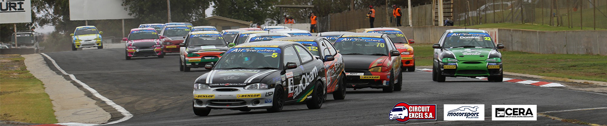 Circuit Excel race cars competing at Mallala